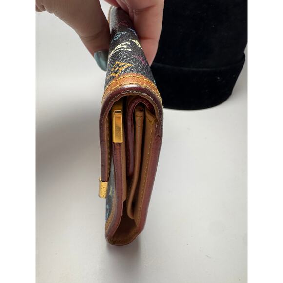 Louis Vuitton Multicolor Monogram Porte Tressor Trifold Wallet Black Wallet - Picture 11 of 16